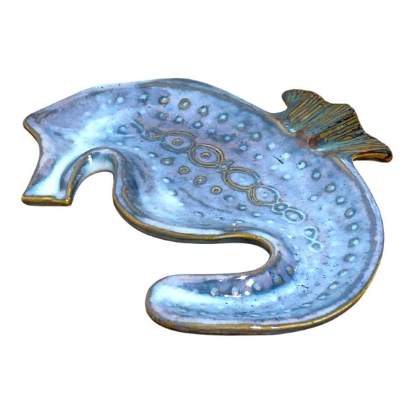 Vintage Handcrafted Ceramic Sea Horse Platter - Picture 2 of 4